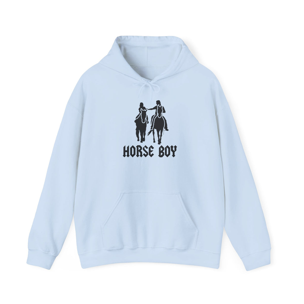 Horse Boy Black Logo Hoodie