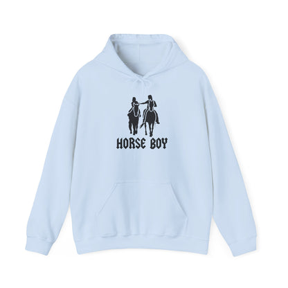 Horse Boy Black Logo Hoodie
