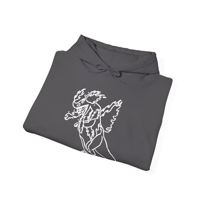 FireBlizzard - Designed by Kyrion age 7 - white - Unisex Heavy Blend™ Hooded Sweatshirt
