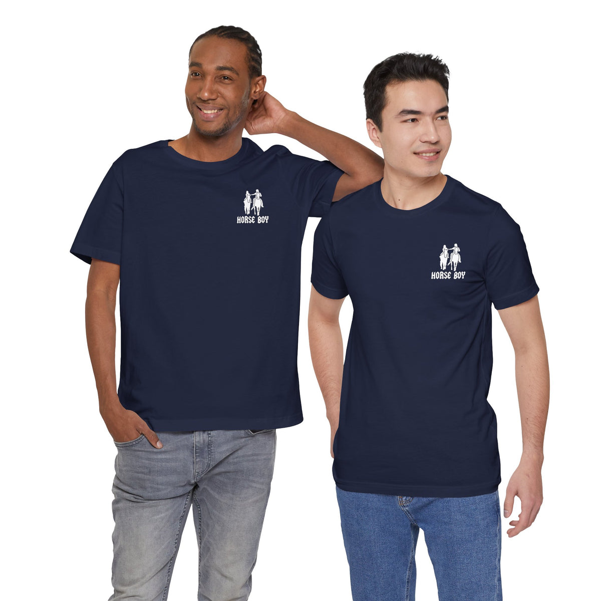 Horse Boy Small White Logo T-Shirt