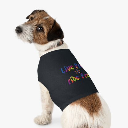 Live Free Ride Free Tie Dye Pet Tank Top
