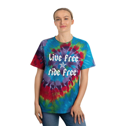 Live Free Ride Free - Tie-Dye Tee, Spiral