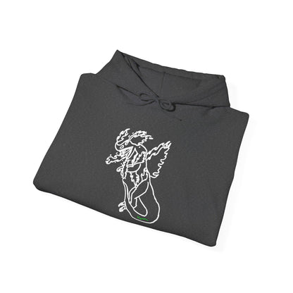FireBlizzard - Designed by Kyrion age 7 - white - Unisex Heavy Blend™ Hooded Sweatshirt
