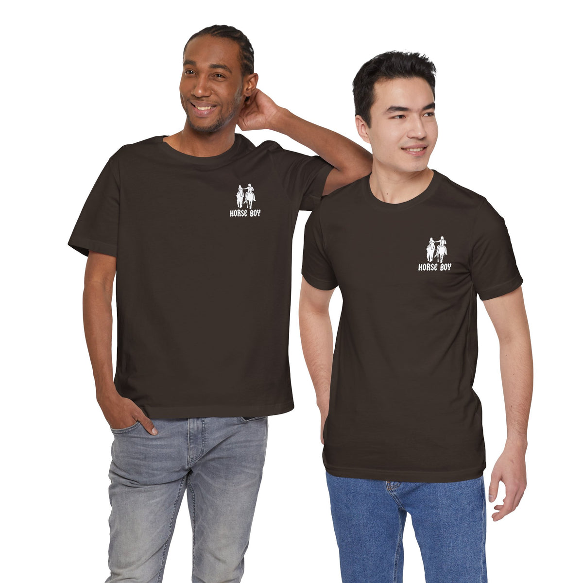 Horse Boy Small White Logo T-Shirt