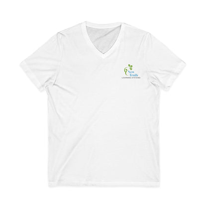 NTLS - white - Unisex Jersey Short Sleeve V-Neck Tee