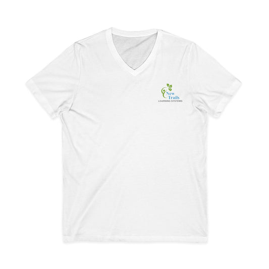 NTLS - white - Unisex Jersey Short Sleeve V-Neck Tee