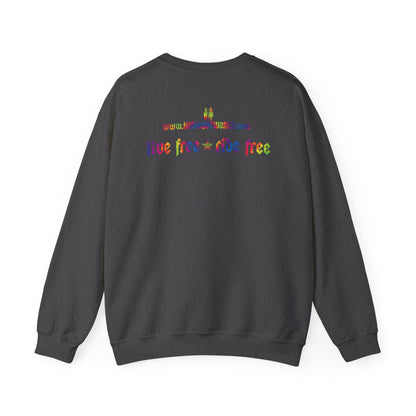 Live Free Ride Free Tie Dye Unisex Heavy Blend™ Crewneck Sweatshirt