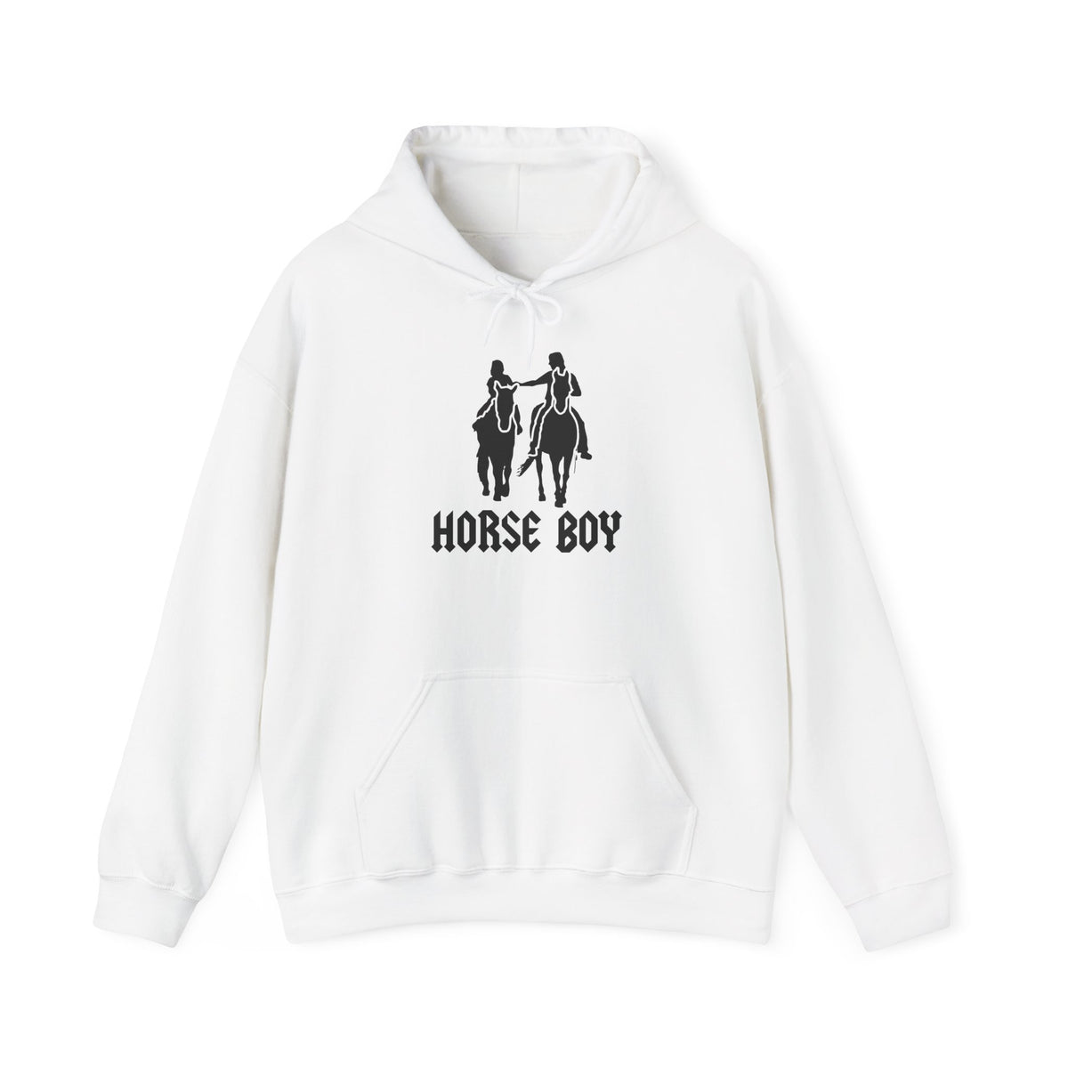 Horse Boy Black Logo Hoodie