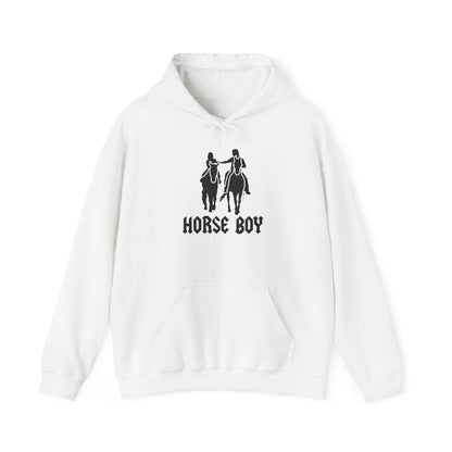 Horse Boy Black Logo Hoodie