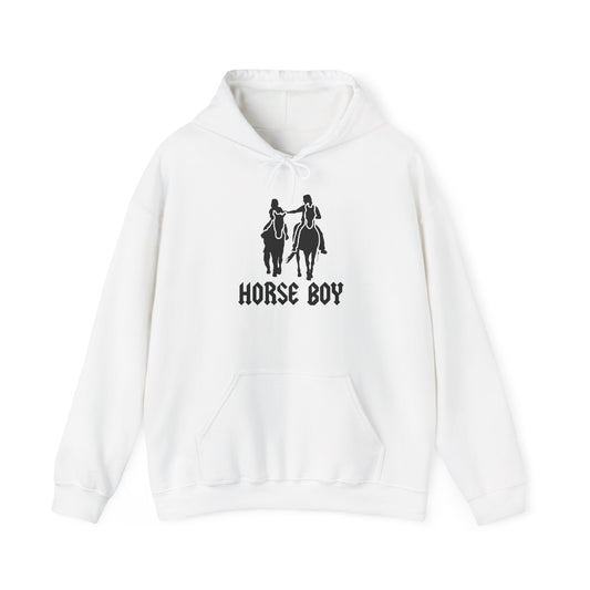 Horse Boy Black Logo Hoodie