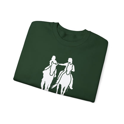 Horse Boy Logo White - Unisex Heavy Blend™ Crewneck Sweatshirt